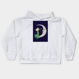 Vintage dancing on the moon Kids Hoodie